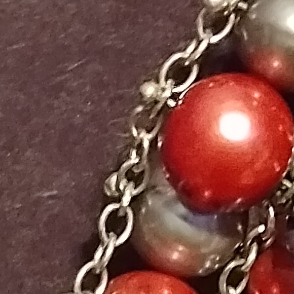 Vintage handmade 925 silver with glass beads and fresh water pearls - Picture 8 of 9